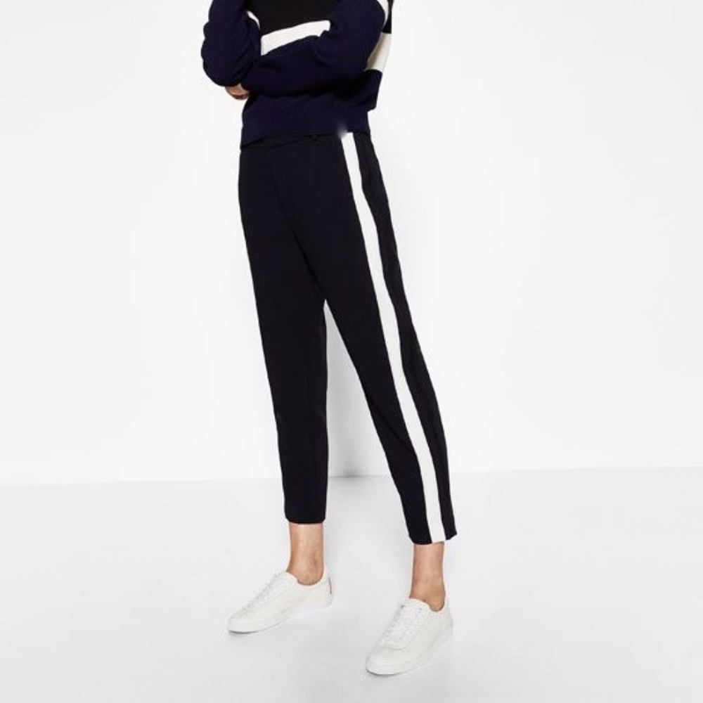 Zara Side Stripe Track Pant Trousers
